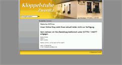 Desktop Screenshot of kloeppelstube-zwoenitz.de