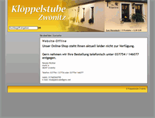 Tablet Screenshot of kloeppelstube-zwoenitz.de